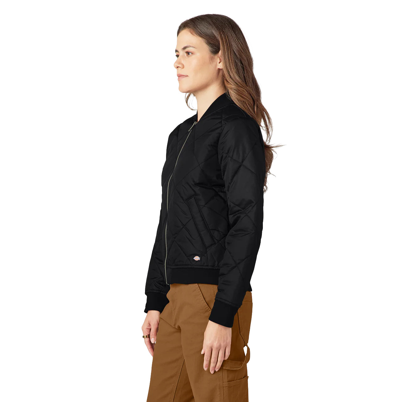 Dickies Women’s Quilted Bomber Jacket Black A876T | Pro Feet