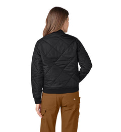 Dickies Women’s Quilted Bomber Jacket Black A876T | Pro Feet