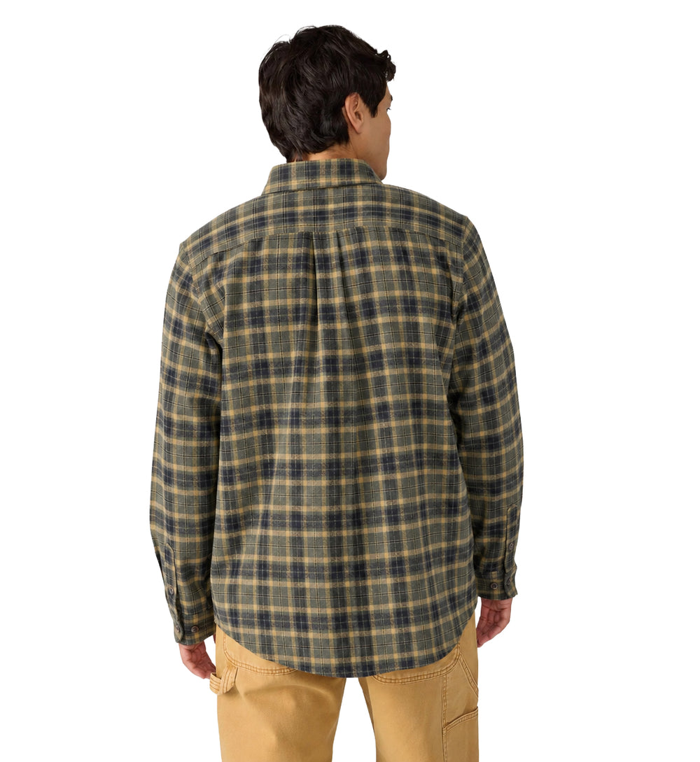 Dickies Long Sleeve Flannel Work Shirt Tactical Green A879L-0GC | Pro Feet