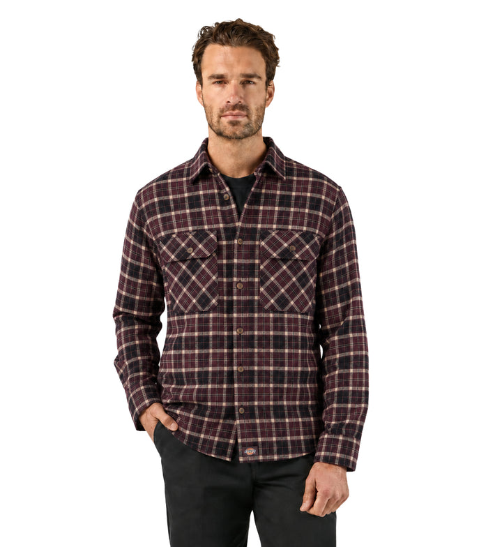 Dickies Long Sleeve Flannel Work Shirt Zinfandel A879L-ZIN | Pro Feet