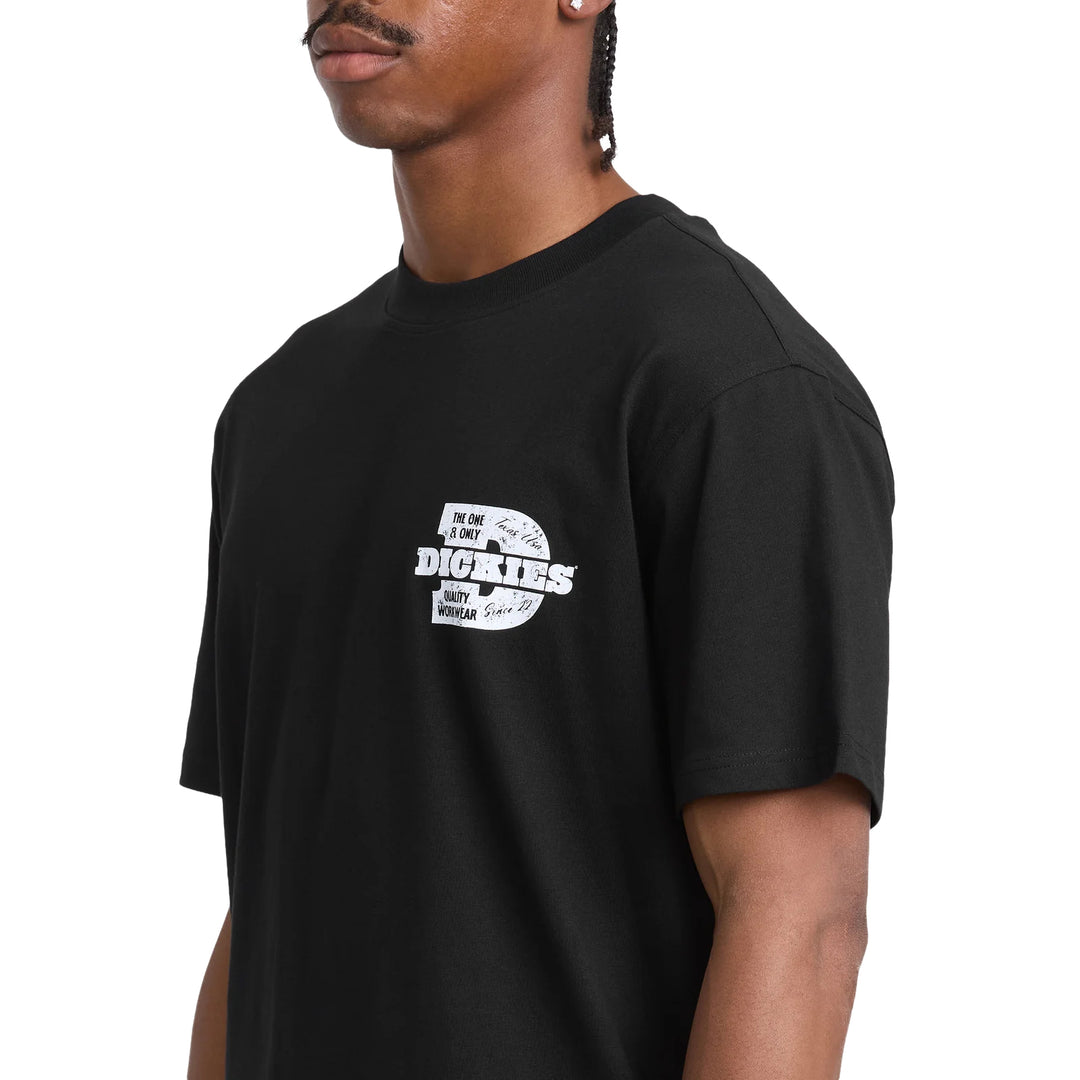 Dickies Minden Short Sleeve T-Shirt Black A8DTCBLK | Pro Feet