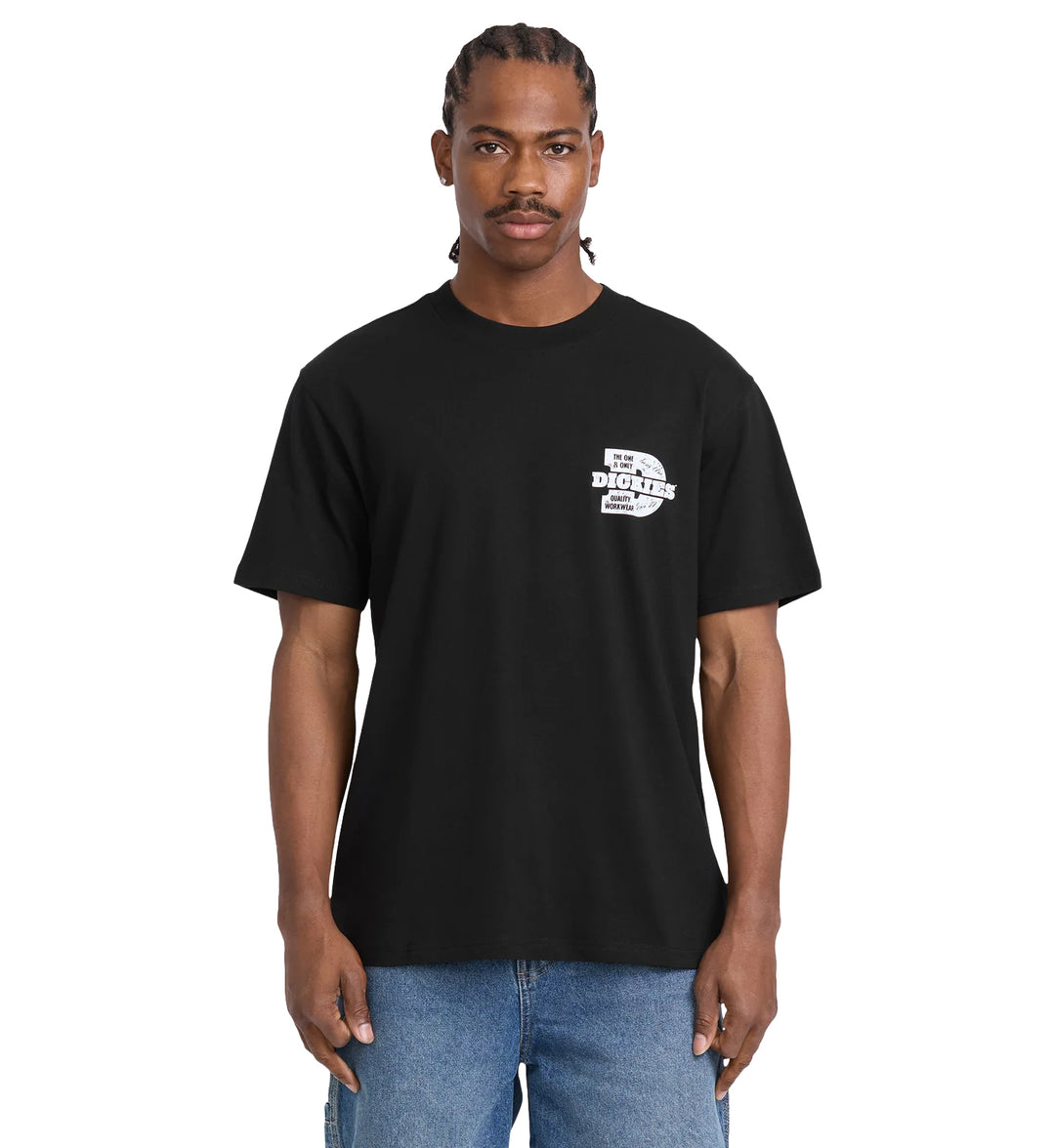 Dickies Minden Short Sleeve T-Shirt Black A8DTCBLK | Pro Feet