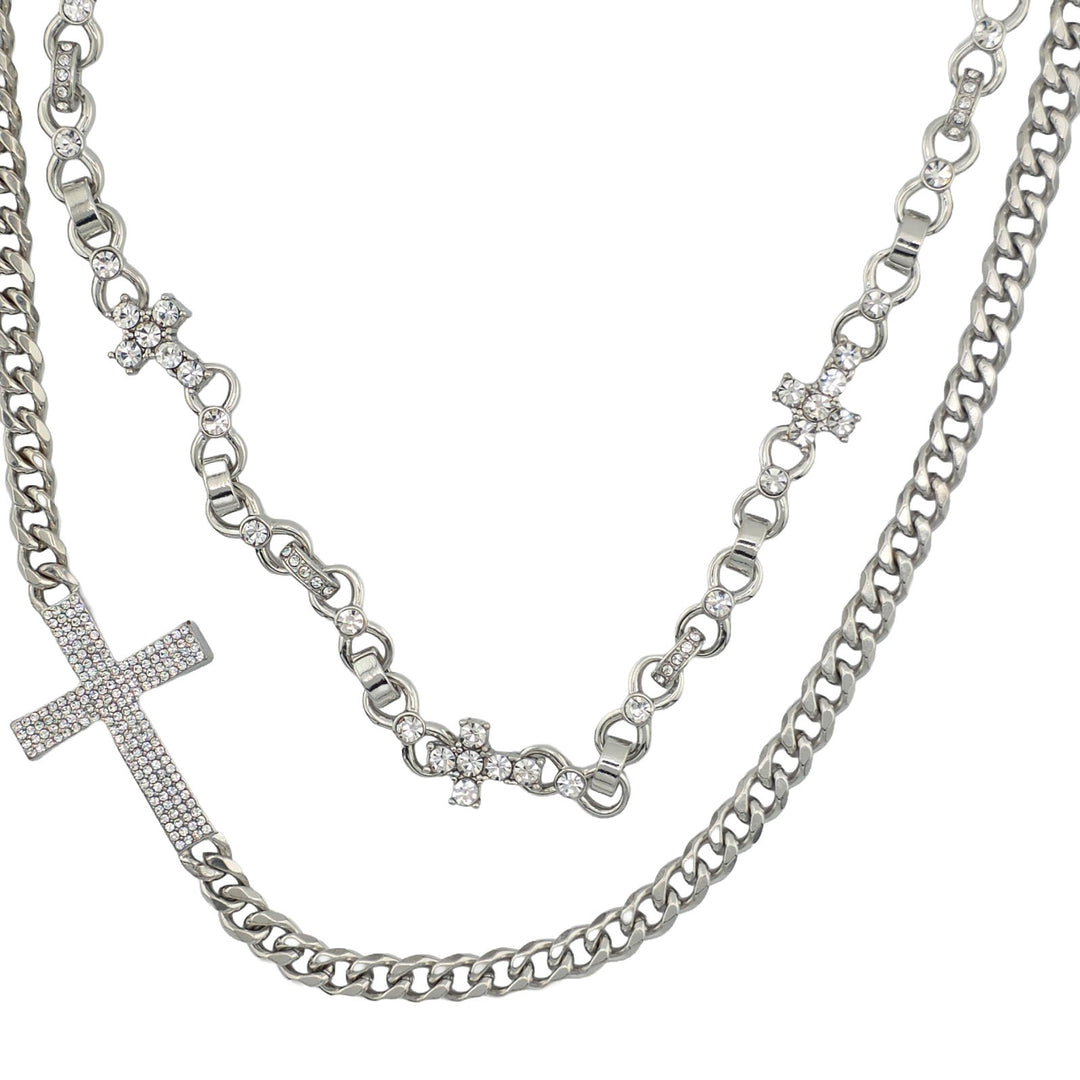 Jewelry Essentials Crosses Wallet Chain Silver | Pro Feet | BKC-154 
