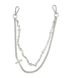Jewelry Essentials Crosses Wallet Chain Silver | Pro Feet | BKC-154 