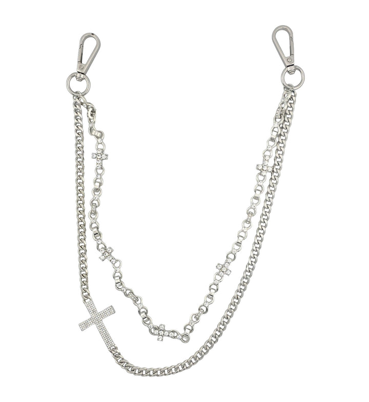 Jewelry Essentials Crosses Wallet Chain Silver | Pro Feet | BKC-154 
