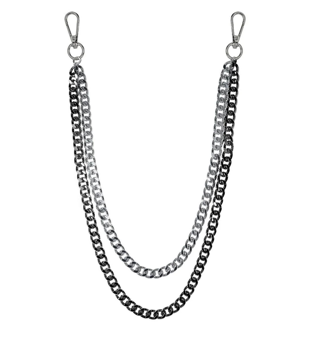 Jewelry Essentials Duo Cuban Chain Pant Chain Black | Pro Feet | BKC-205