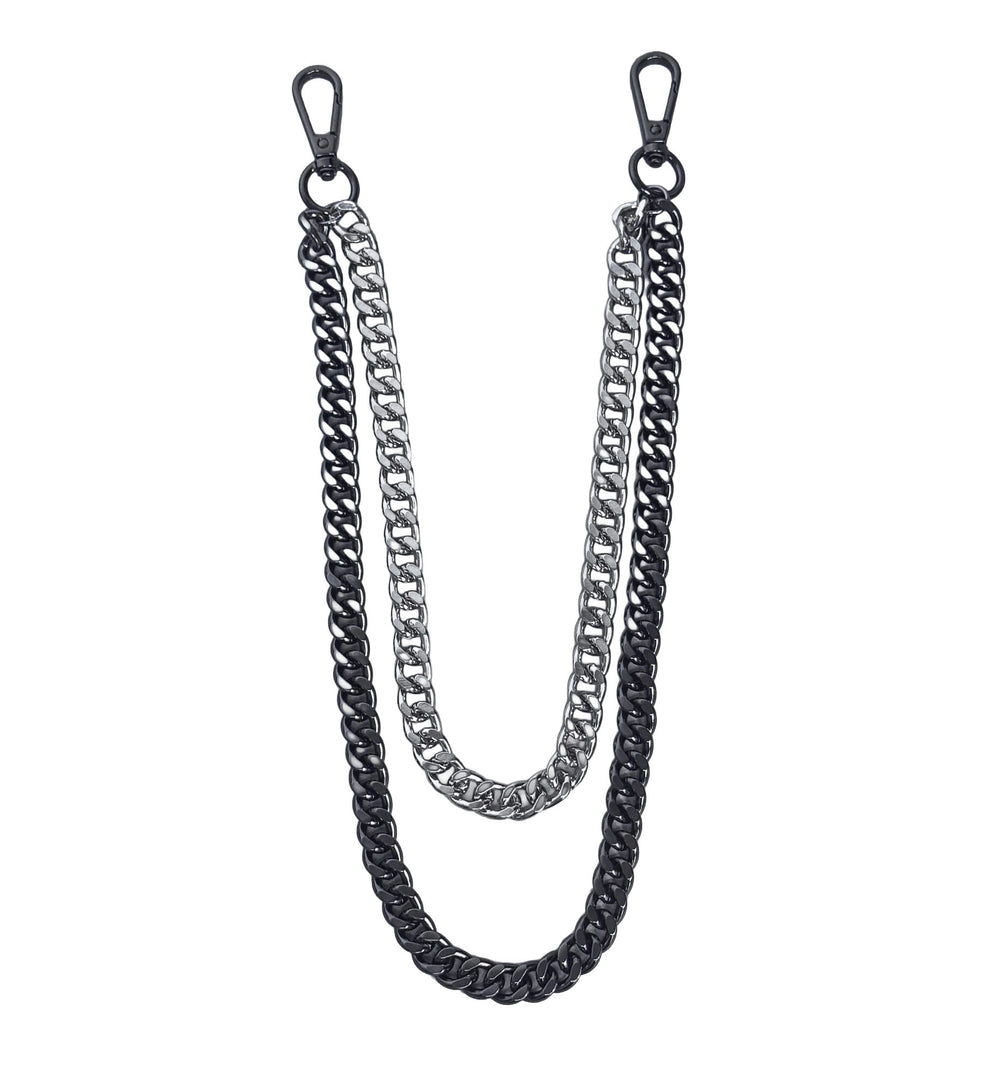 Jewelry Essentials Duo Cuban Chain Pant Chain Black | Pro Feet | BKC-205