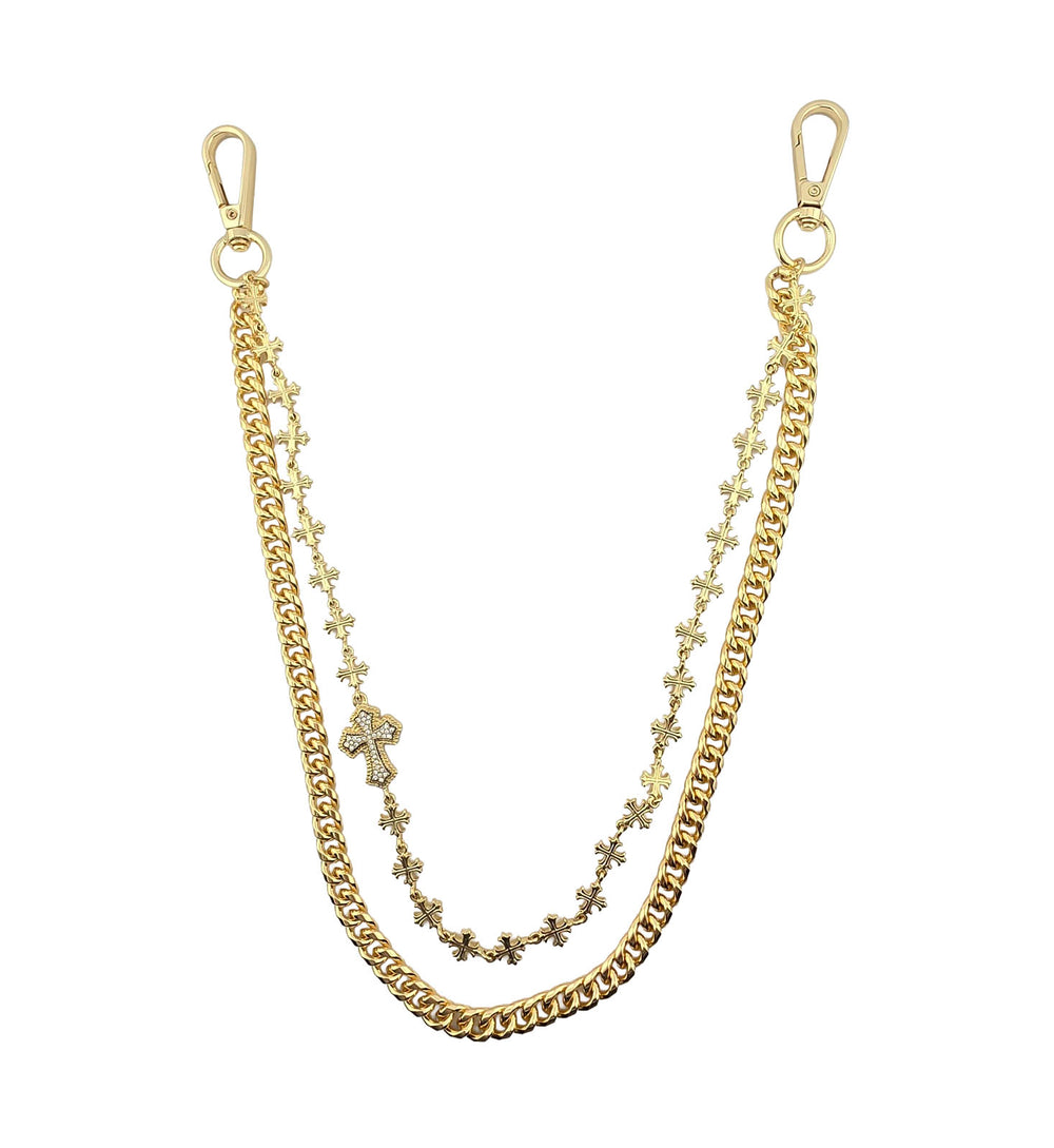 Jewelry Essentials Crosses Wallet Chain Gold | Pro Feet | BKC-260