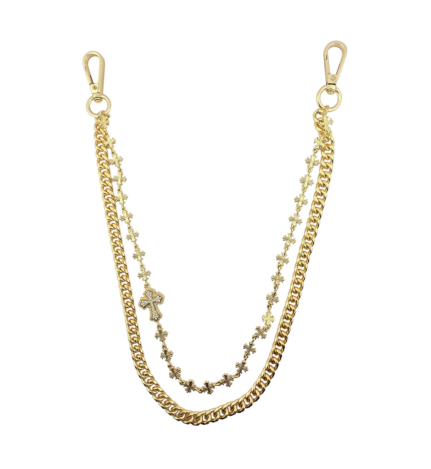 Jewelry Essentials Crosses Wallet Chain Gold | Pro Feet | BKC-260