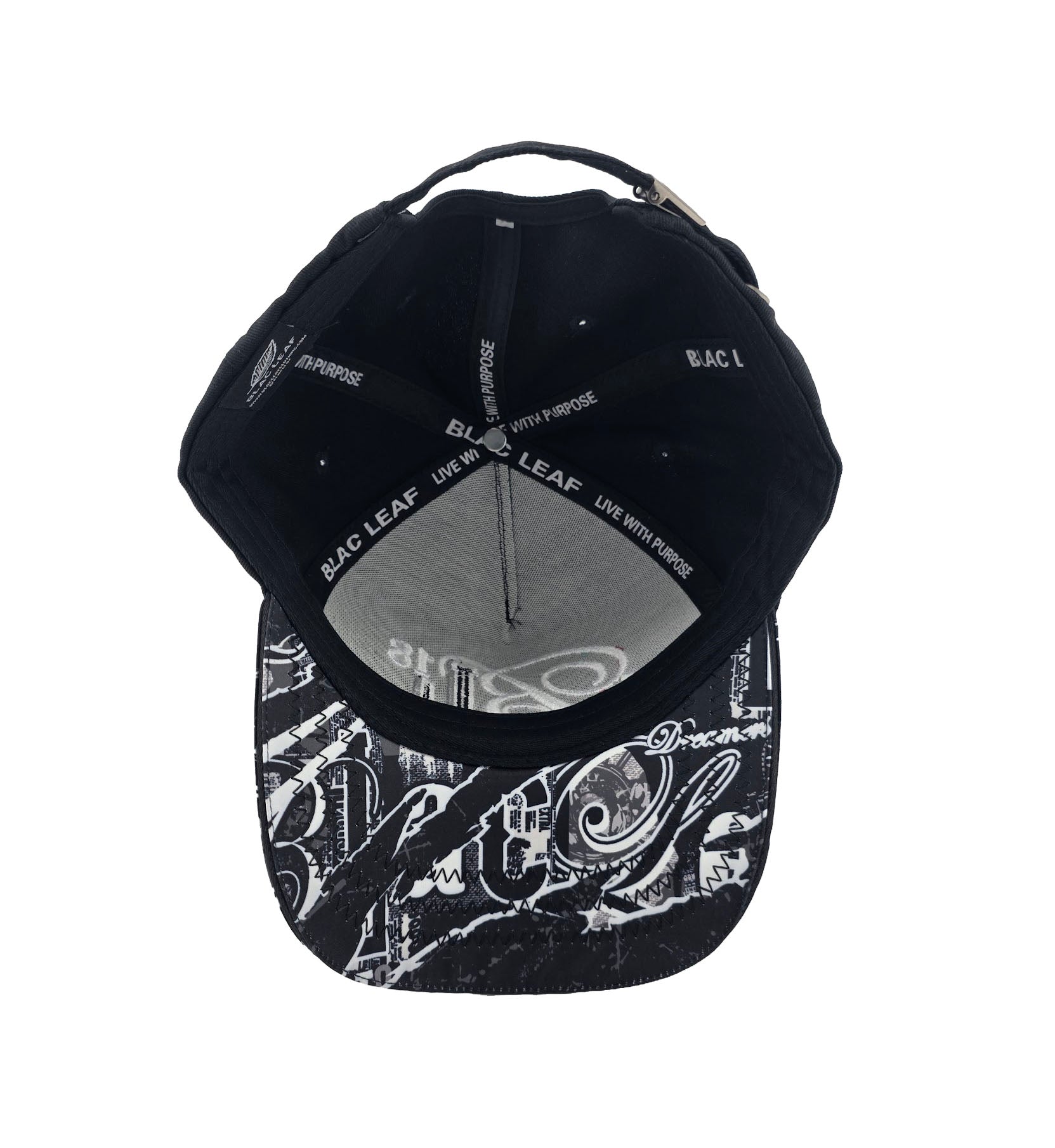 Blac Leaf Calling All Dreamers Trucker Hat Black AOP | Pro Feet | BLCAD26-004