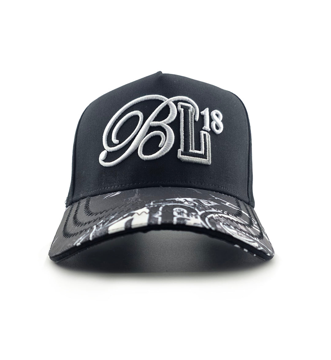 Blac Leaf Calling All Dreamers Trucker Hat Black AOP | Pro Feet | BLCAD26-004