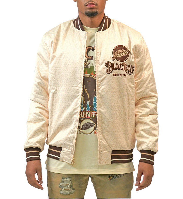 Blac Leaf Hunting Club Reversible Bomber Jacket “Cream” 