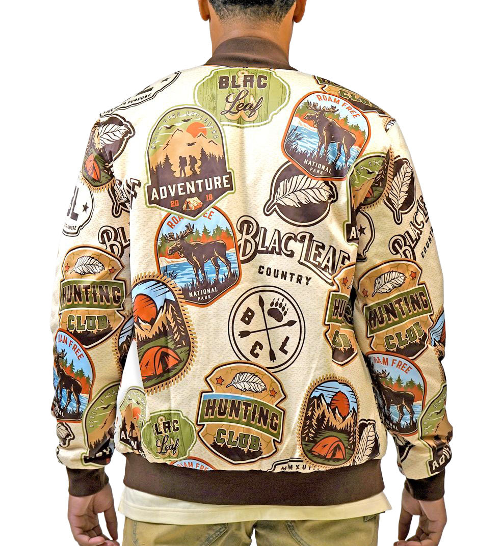 Blac Leaf Hunting Club Reversible Bomber Jacket “AOP” 