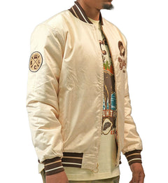 Blac Leaf Hunting Club Reversible Bomber Jacket “Cream/AOP” (BLHOL225-001)