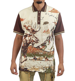 Blac Leaf Path of Greatness Polo Shirt “Brown/Cream” (BLHOL225-003)