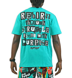 Blac Leaf Reborn Knit T-Shirt Teal BLSUM126-002 | Pro Feet