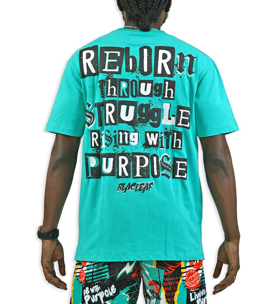 Blac Leaf Reborn Knit T-Shirt Teal BLSUM126-002 | Pro Feet
