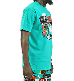 Blac Leaf Reborn Knit T-Shirt Teal BLSUM126-002 | Pro Feet
