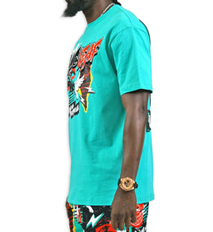 Blac Leaf Reborn Knit T-Shirt Teal BLSUM126-002 | Pro Feet
