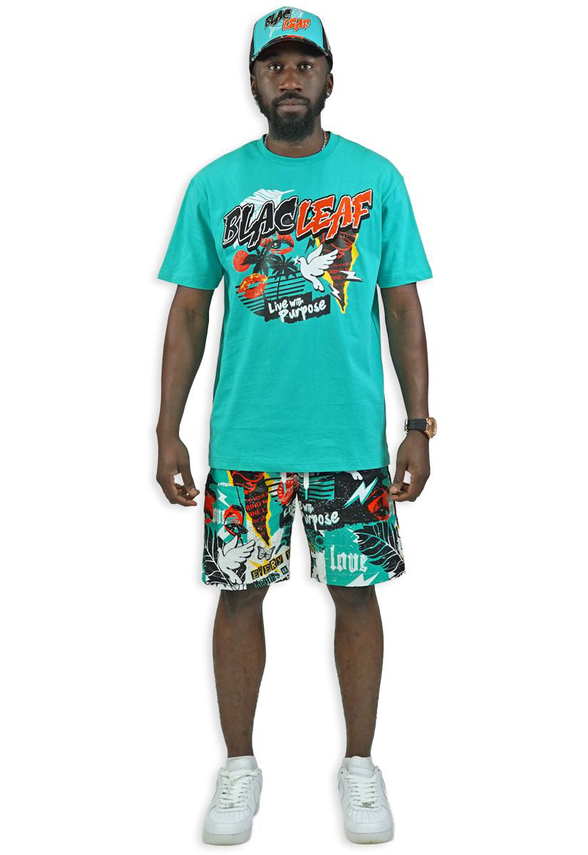 Blac Leaf Reborn AOP Short AOP BLSUM126-003 | Pro Feet