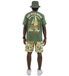 Blac Leaf Rise With Belief T-Shirt Olive Green BLSUM126-006 | Pro Feet