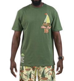 Blac Leaf Rise With Belief T-Shirt Olive Green BLSUM126-006 | Pro Feet