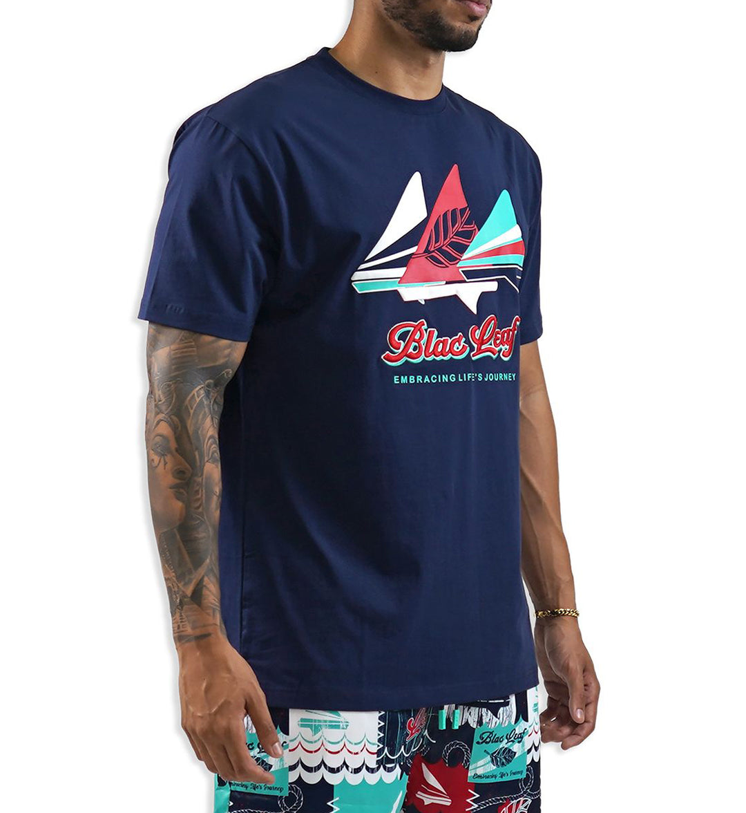 Blac Leaf Embracing Life’s Journey Shirt Navy BLSUM626-001 | Pro Feet