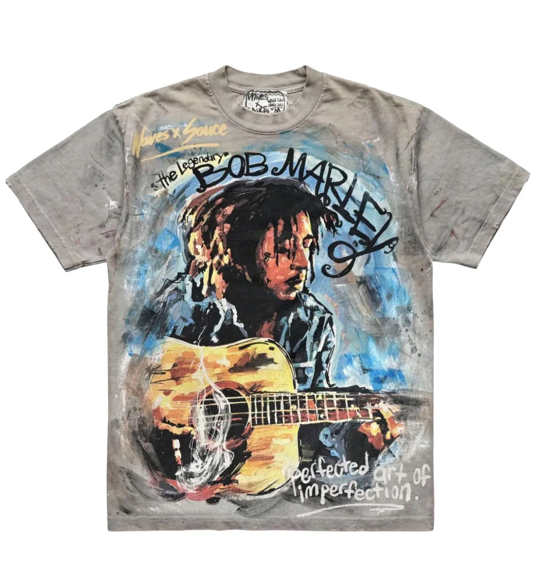 Waves x Sauce Bob Marley One Love Tee Stone BOBSTONE | Pro Feet