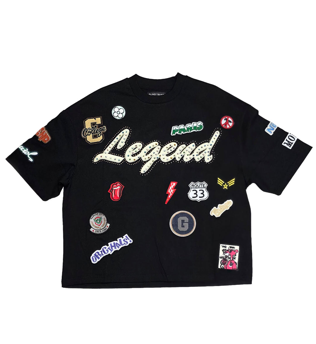Blind Trust Legend Crop Tee Black (BTT261006)