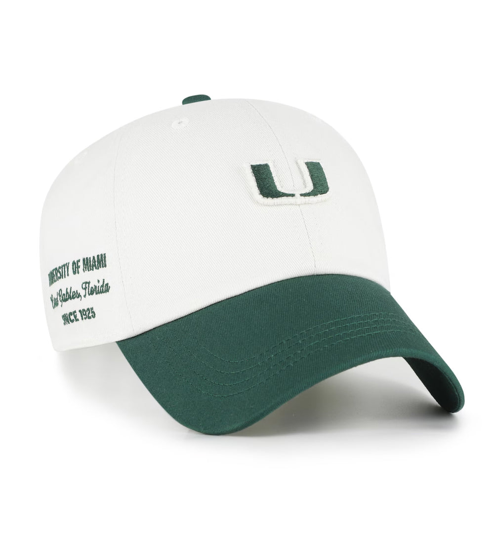 ’47 Miami Hurricanes Sandstone Contemporary Two Tone ’47 CLEAN UP Hat C-CONTT27CNS-SS | Pro Feet
