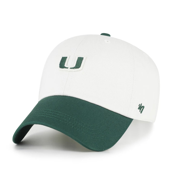 ’47 Miami Hurricanes Sandstone Contemporary Two Tone ’47 CLEAN UP Hat C-CONTT27CNS-SS | Pro Feet