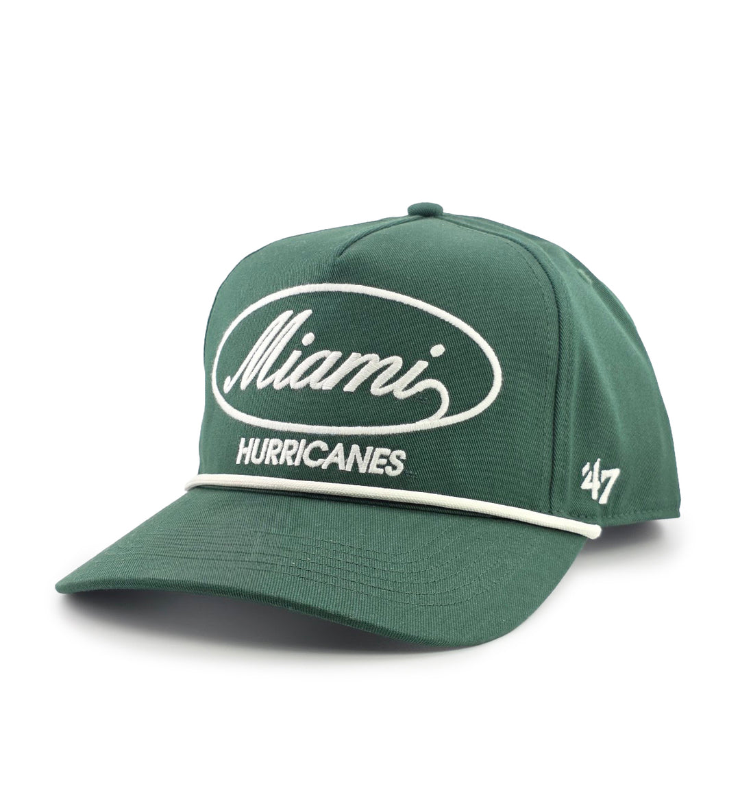’47 Brand Miami Hurricanes Dark Green Foundational ’47 Hitch RF Hat C-FDLRF27CNP-DG | Pro Feet