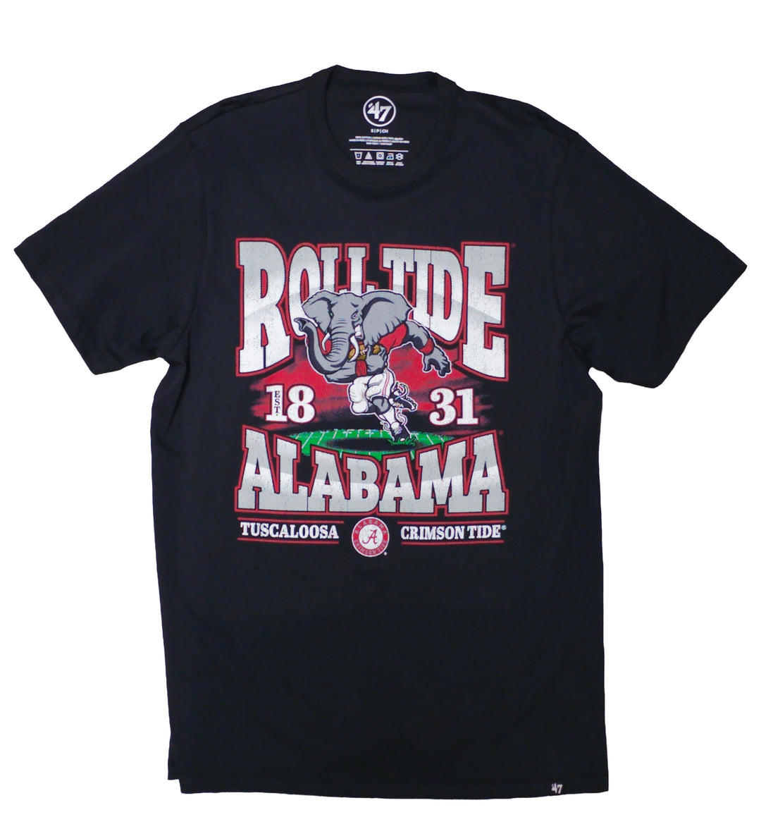 '47 Brand Alabama Crimson Tide Flint Black Regional Franklin Tee — Flint Black