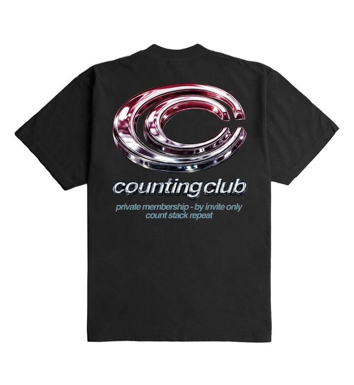 Counting Club Private Membership Ultra Heavyweight T-Shirt Black CC027B | Pro Feet