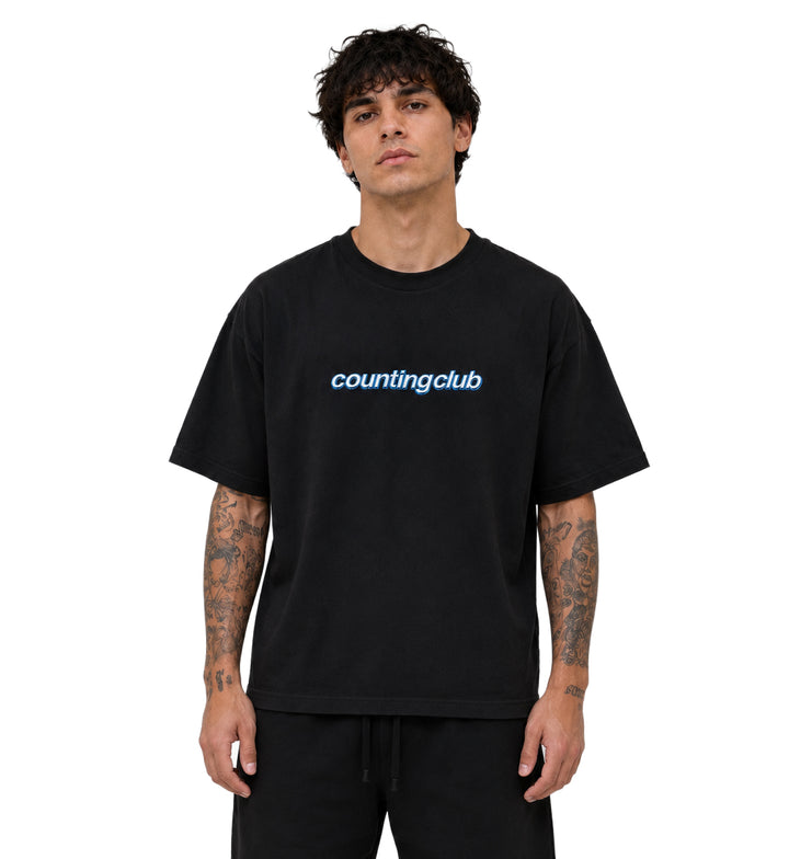 Counting Club Private Membership Ultra Heavyweight T-Shirt Black CC027B | Pro Feet