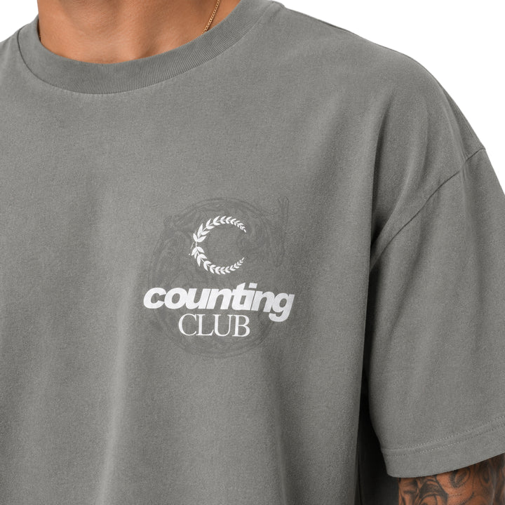 Counting Club Exclusive Membership Ultra Heavyweight T-Shirt Cement CC029C | Pro Feet