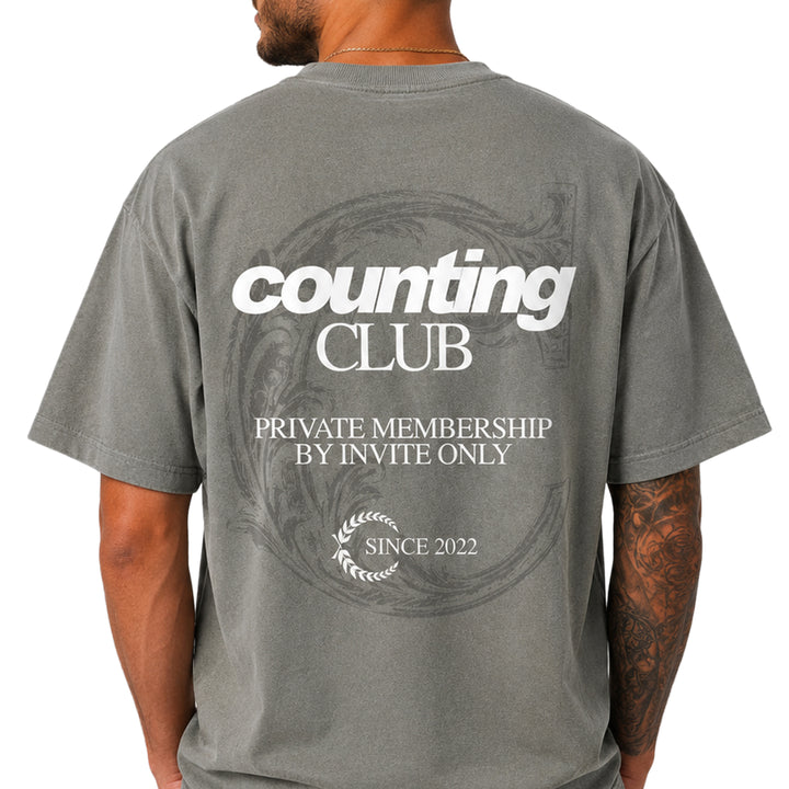 Counting Club Exclusive Membership Ultra Heavyweight T-Shirt Cement CC029C | Pro Feet