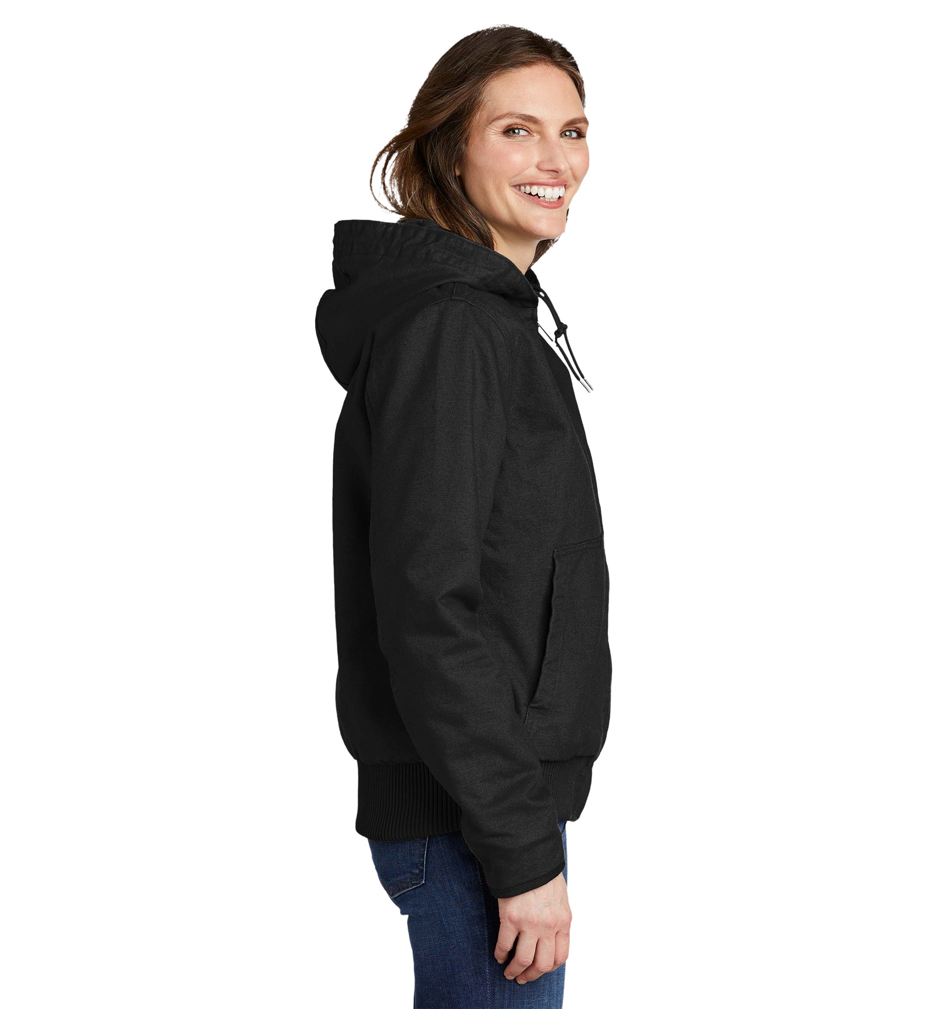 Carhartt Women’s Washed Duck Insulated Active Jacket Black SM-CT104053-Black | Pro Feet