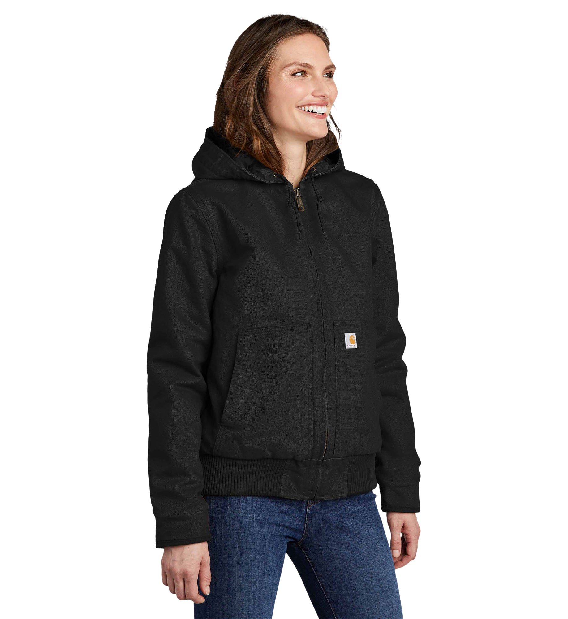 Carhartt Women’s Washed Duck Insulated Active Jacket Black SM-CT104053-Black | Pro Feet