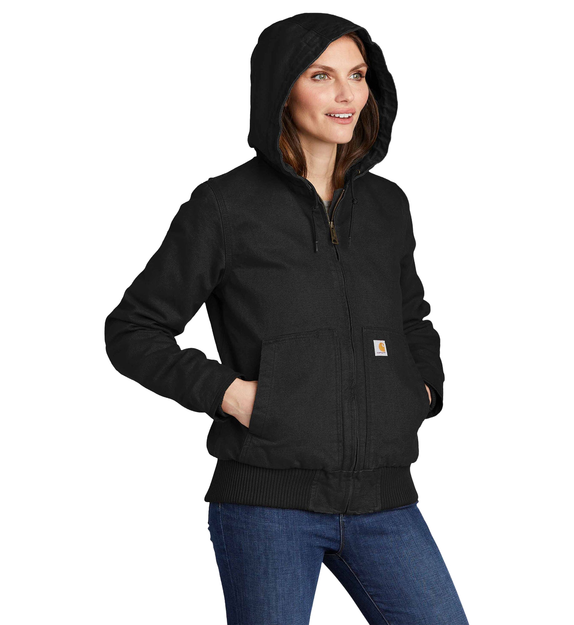 Carhartt Women’s Washed Duck Insulated Active Jacket Black SM-CT104053-Black | Pro Feet