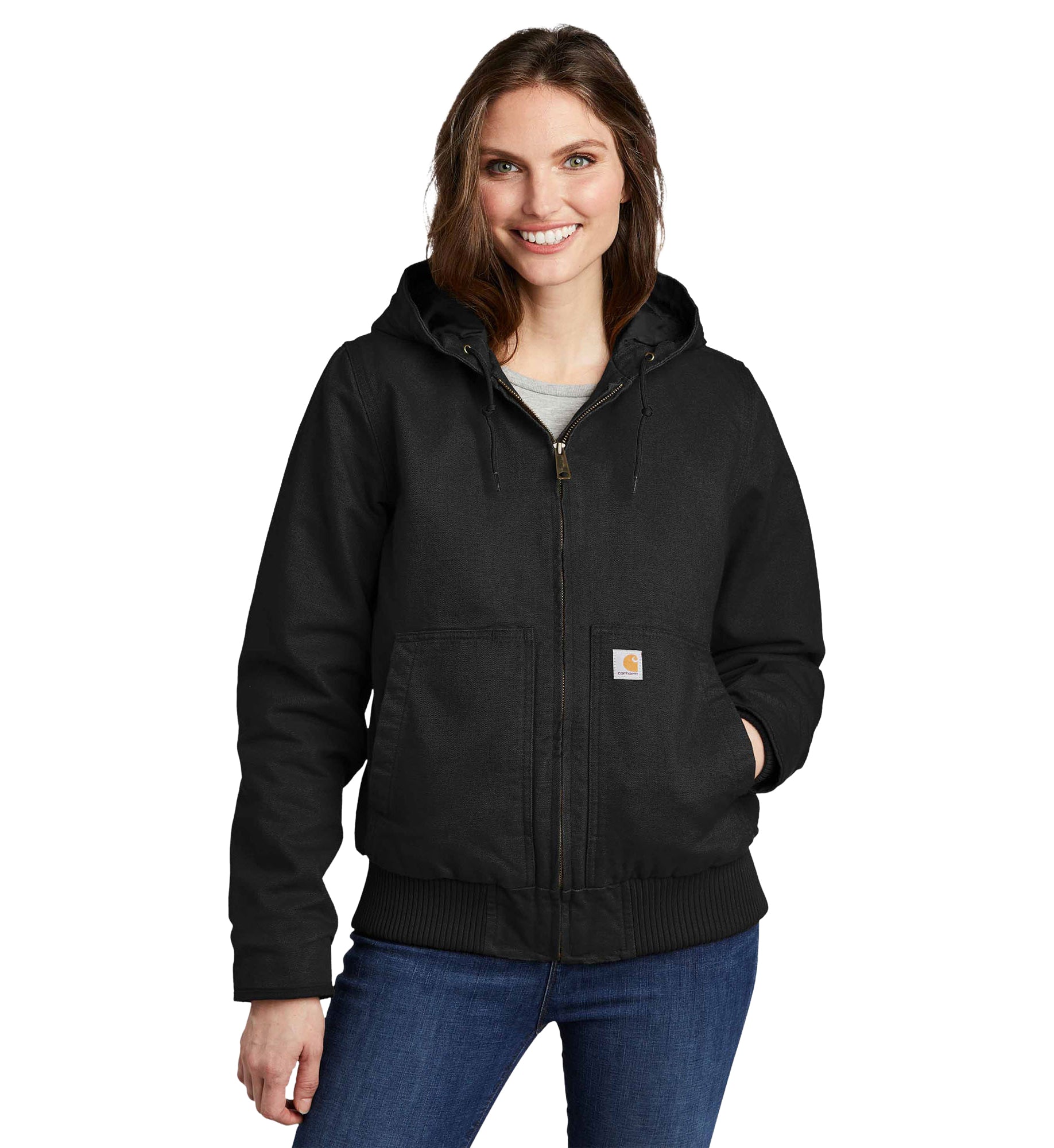 Carhartt Women’s Washed Duck Insulated Active Jacket Black SM-CT104053-Black | Pro Feet