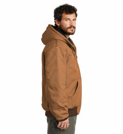 Carhartt Quilted-Flannel-Lined Duck Active Jacket Carhartt Brown CT106677 | Pro Feet