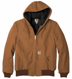 Carhartt Quilted-Flannel-Lined Duck Active Jacket Carhartt Brown CT106677 | Pro Feet