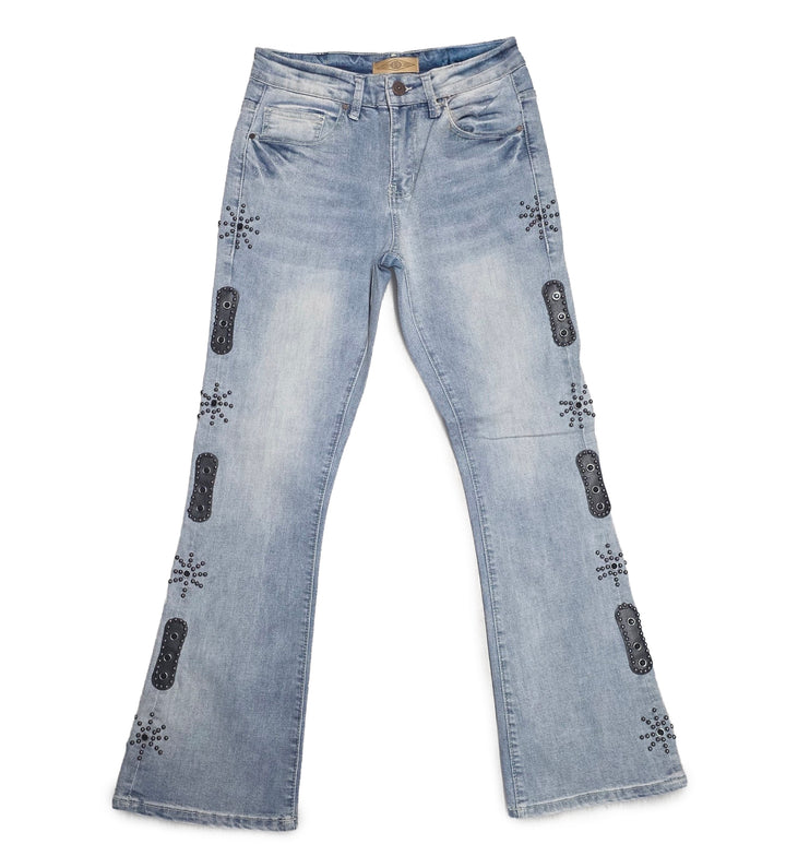 Bleecker &amp; Mercer Bootcut Denim Jeans Light Blue D2556 | Pro Feet
