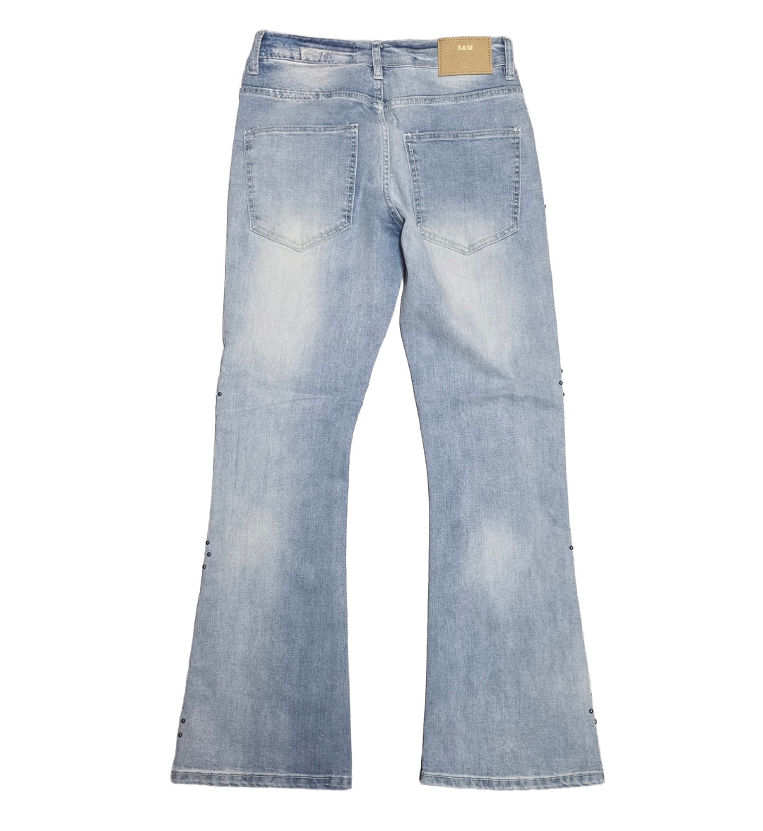 Bleecker &amp; Mercer Bootcut Denim Jeans Light Blue D2556 | Pro Feet