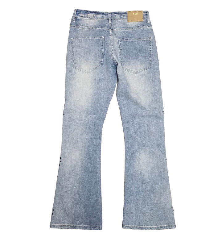 Bleecker &amp; Mercer Bootcut Denim Jeans Light Blue D2556 | Pro Feet