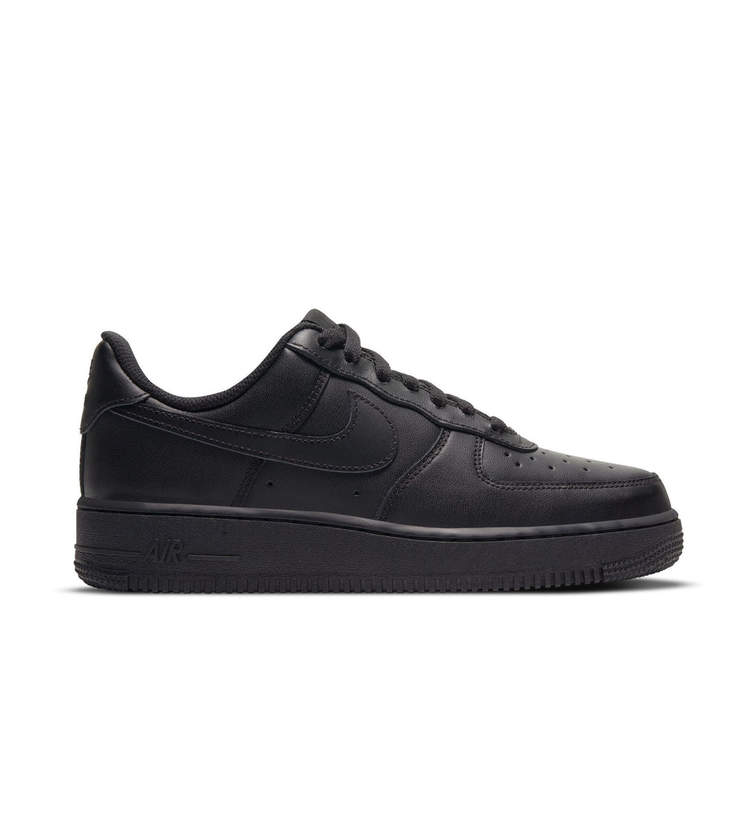Black Nike Air Force 1 Women's sneaker on a white background