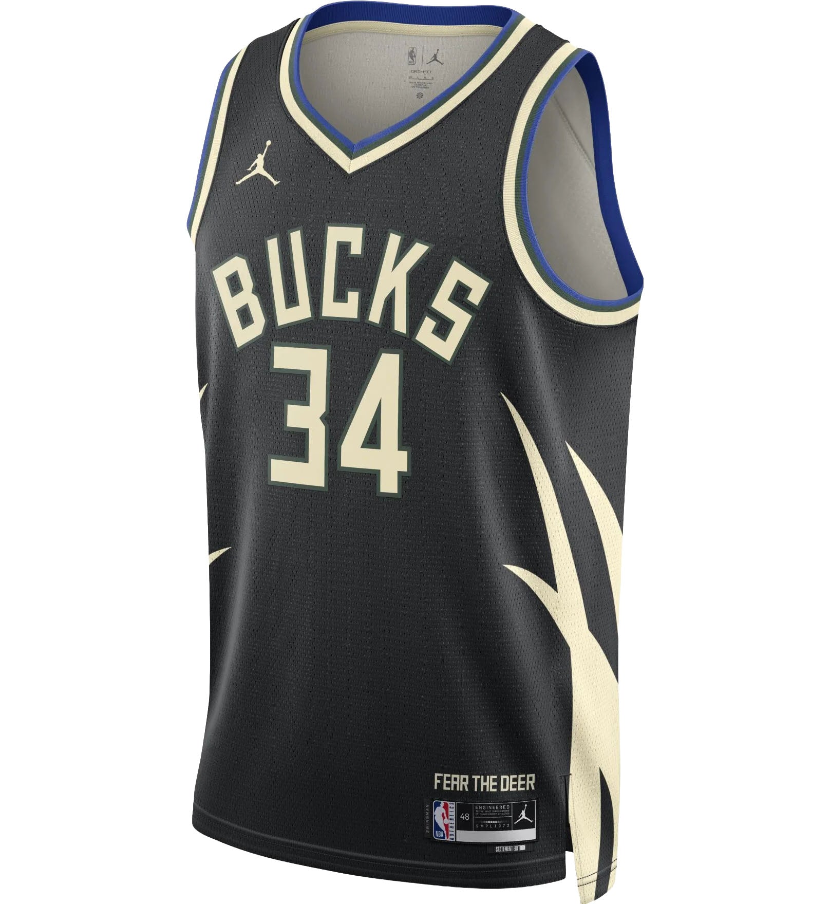 Milwaukee Bucks Statement Swingman Jersey Black/Multi (DO9533-010)