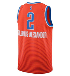 Oklahoma City Thunder Statement Swingman Jersey “Shai Gilgeous-Alexander #2” Orange/Blue (DO9537-891)