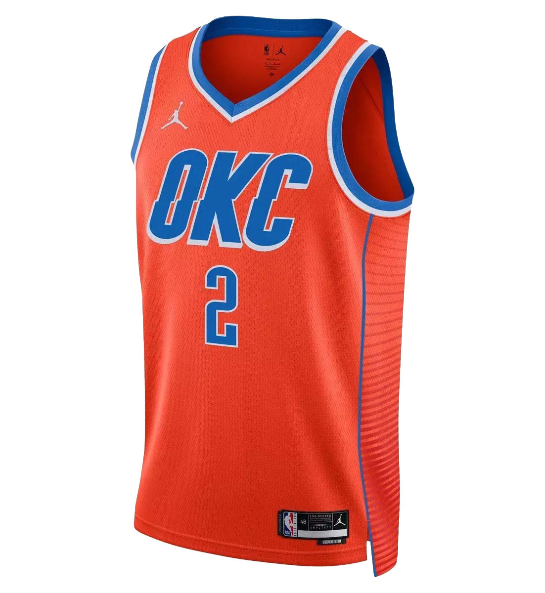 Oklahoma City Thunder Statement Swingman Jersey “Shai Gilgeous-Alexander #2” Orange/Blue (DO9537-891)